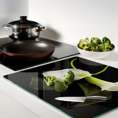 Glass kitchen board Lily on a black background