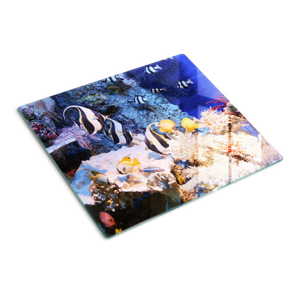 Glass kitchen board Underwater world with fish