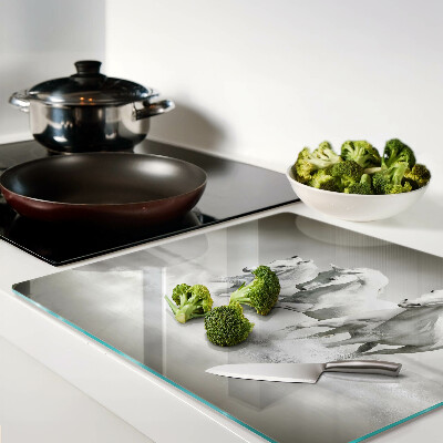Glass kitchen board Horses in the water