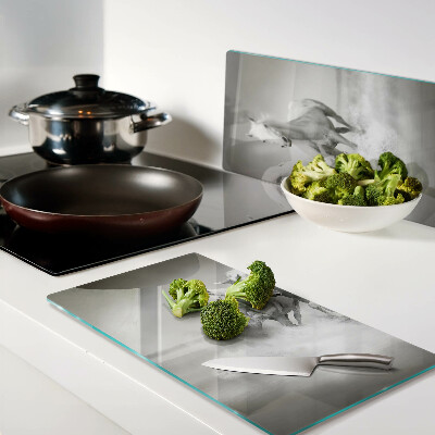 Glass kitchen board Horses in the water