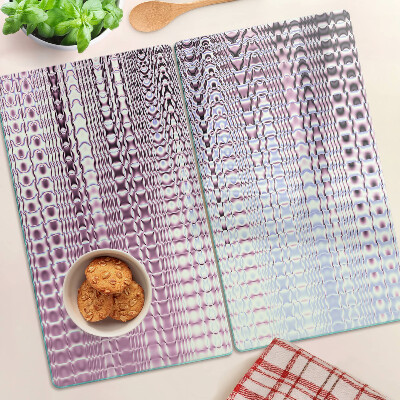 Glass kitchen board Waves in shades of pink