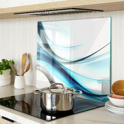 Glass chopping board Waves in shades of blue