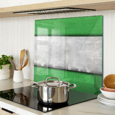 Glass chopping board Green and gray lines