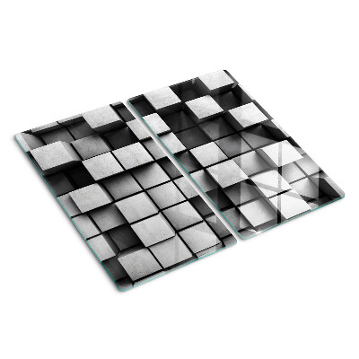 Glass kitchen board Geometric patterns in shades of gray