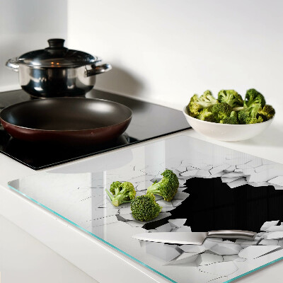 Glass chopping board Cracked wall