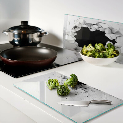 Glass chopping board Cracked wall