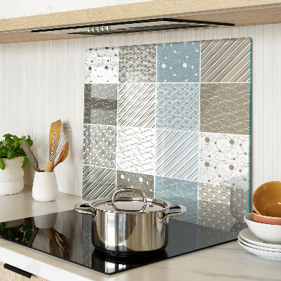Glass kitchen board Geometric patterns and lines