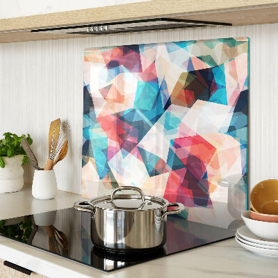 Glass chopping board Abstract Geometrics in Pastel Colors