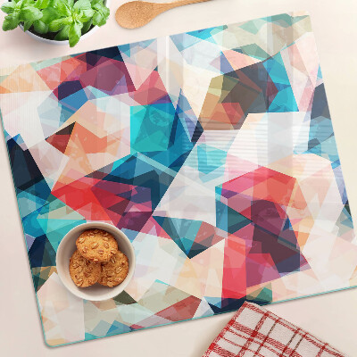 Glass chopping board Abstract Geometrics in Pastel Colors