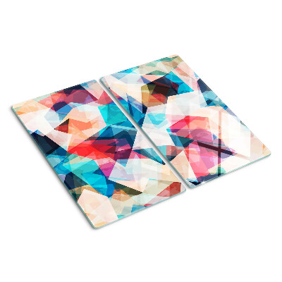 Glass chopping board Abstract Geometrics in Pastel Colors