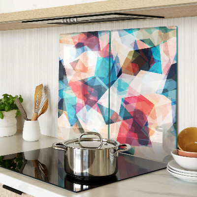 Glass chopping board Abstract Geometrics in Pastel Colors