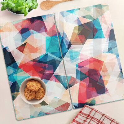 Glass chopping board Abstract Geometrics in Pastel Colors