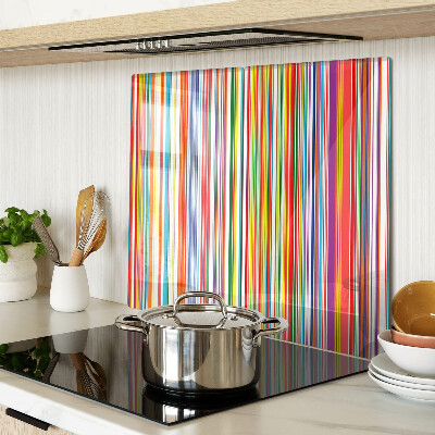 Glass chopping board Colored stripes