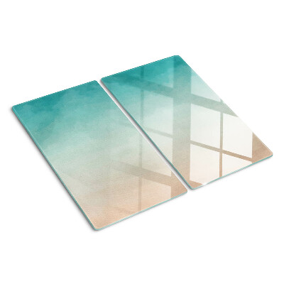 Glass chopping board Blue and orange gradient