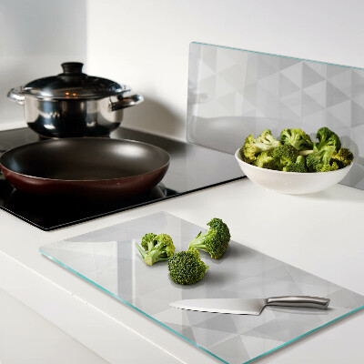 Glass chopping board Geometric patterns in shades of gray