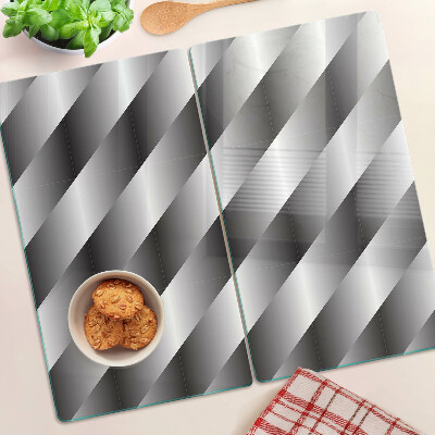 Glass chopping board Geometric patterns in shades of gray