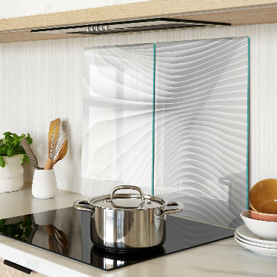 Glass chopping board Waves and lines in shades of gray