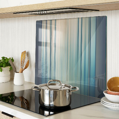Glass kitchen board Abstract lines in shades of blue
