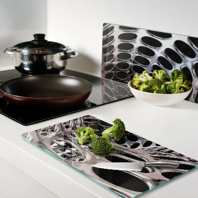 Glass kitchen board Abstract grid structure