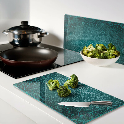 Glass kitchen board Paisley pattern