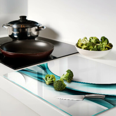 Glass chopping board Waves in shades of blue