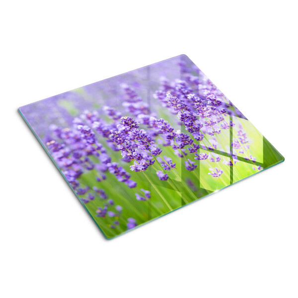 Glass chopping board Lavender field