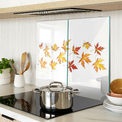 Glass chopping board Maple leaves in autumn colors