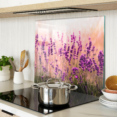 Glass chopping board Lavender field in the sun's rays