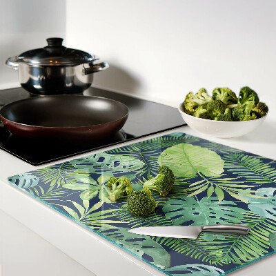 Glass chopping board Tropical vegetation