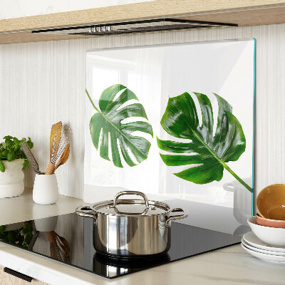 Glass kitchen board Monstera leaves