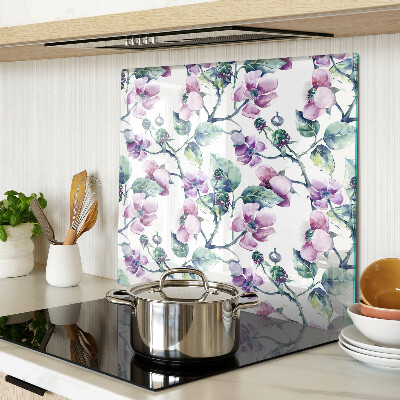 Glass chopping board Magnolia Floral Pattern