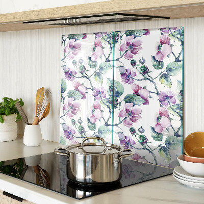 Glass chopping board Magnolia Floral Pattern