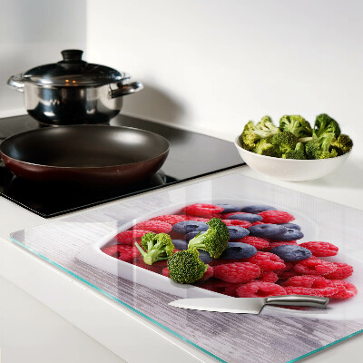 Glass chopping board Heart-shaped fruits