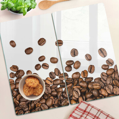 Glass chopping board Coffee beans
