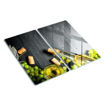Glass chopping board Wine and grapes