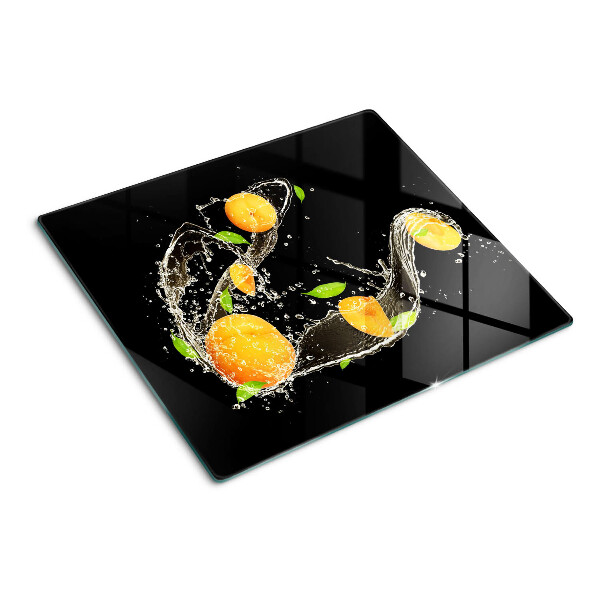 Glass kitchen board Citrus in water