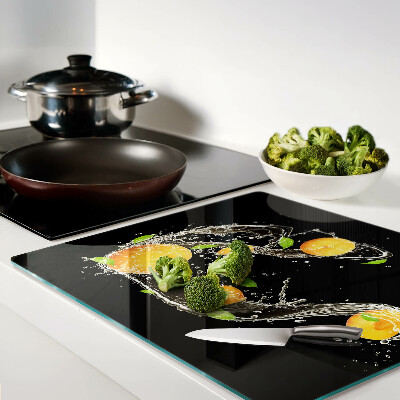 Glass kitchen board Citrus in water