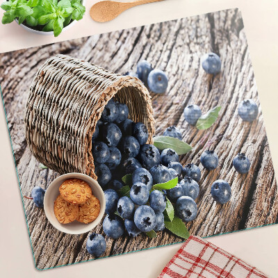 Glass kitchen board Berries in a basket
