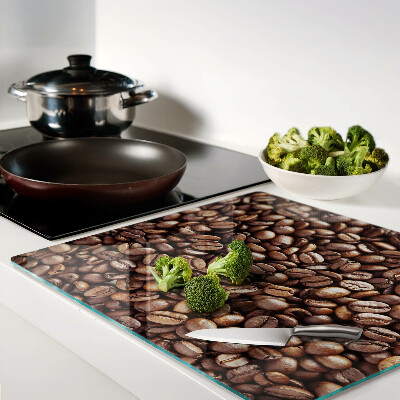 Glass kitchen board Coffee beans
