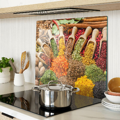 Glass chopping board Spices and herbs