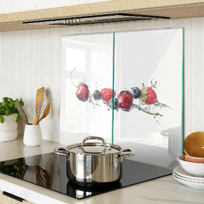 Glass kitchen board Fruit in water