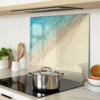 Glass kitchen board Beach and sea waves