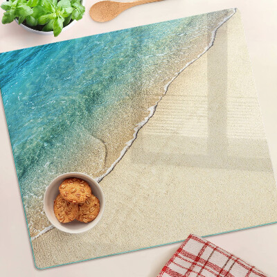 Glass kitchen board Beach and sea waves