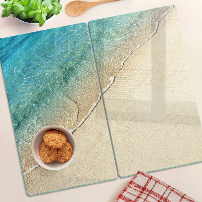 Glass kitchen board Beach and sea waves