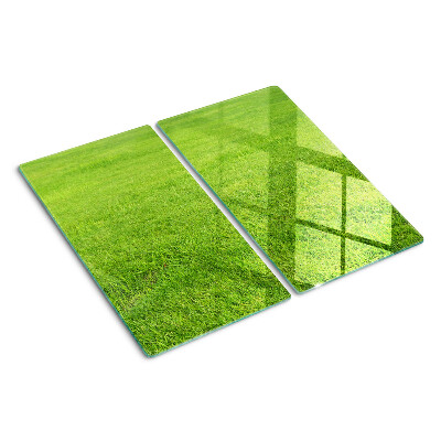 Glass kitchen board Green grass