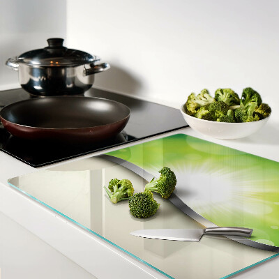 Glass chopping board Green bokeh with rays of light