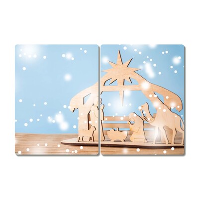 Kitchen Splashback Stable Christmas Winter