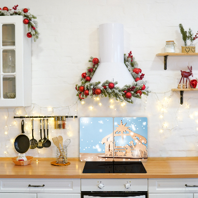 Kitchen Splashback Stable Christmas Winter