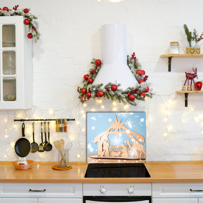 Kitchen Splashback Stable Christmas Winter