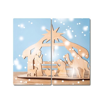 Kitchen Splashback Stable Christmas Winter